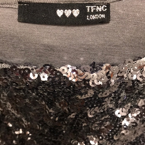 One shoulder grey sequin dress - Picture 4 of 4